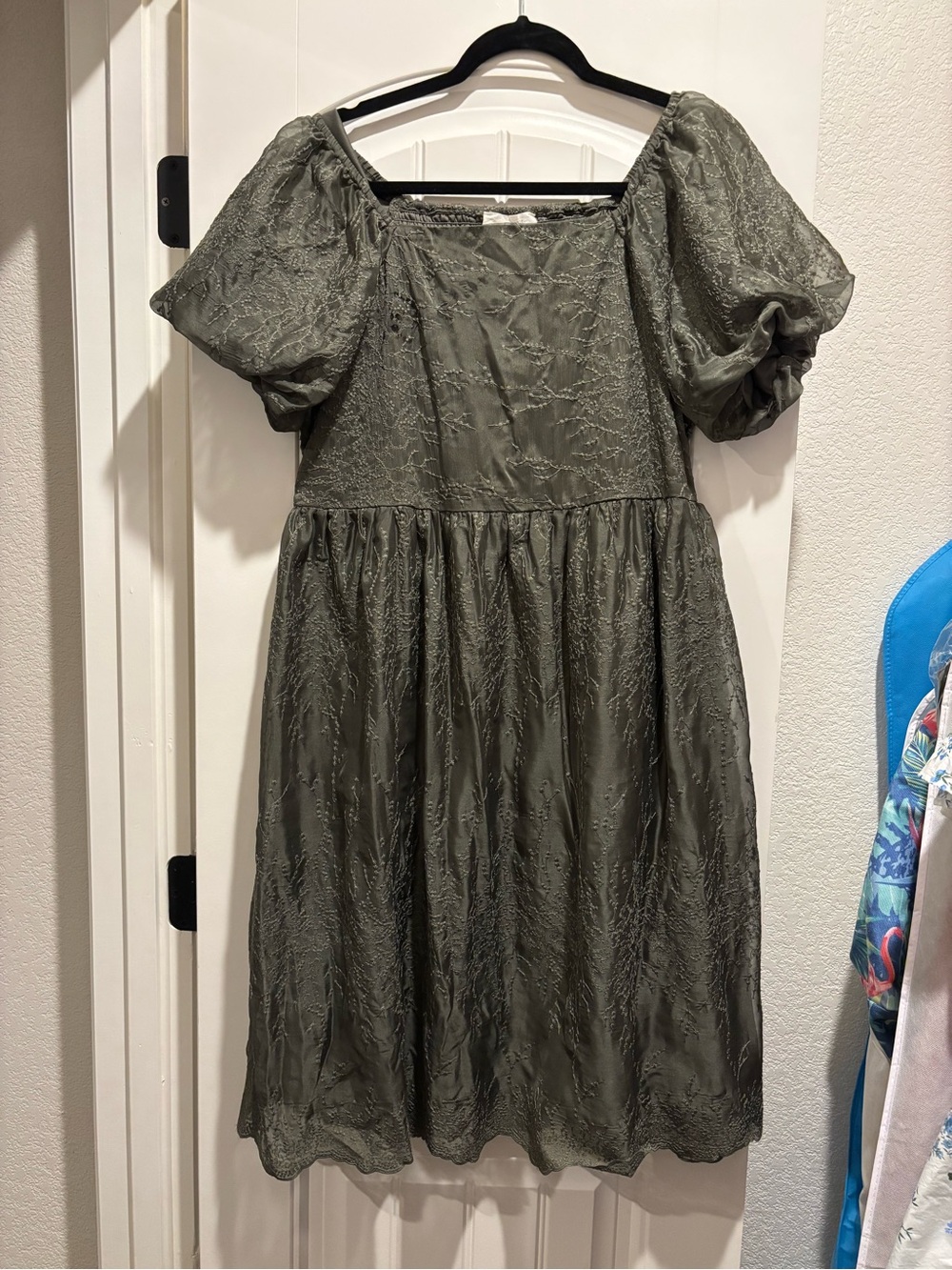 One Loved Babe Fall Green Dress